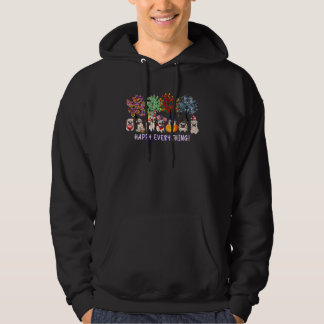 Happy Alles Pug Dog Seasons het hele jaar door Hoodie