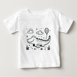 Happy Alligator met ballon - Schattigee Nursery Ar