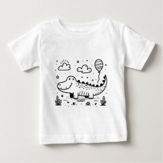 Happy Alligator met ballon - Schattigee Nursery Ar