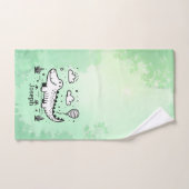 Happy Alligator met ballon - Schattigee Nursery Ar Bad Handdoek (Handdoek)
