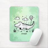 Happy Alligator met ballon - Schattigee Nursery Ar Muismat (Met muis)