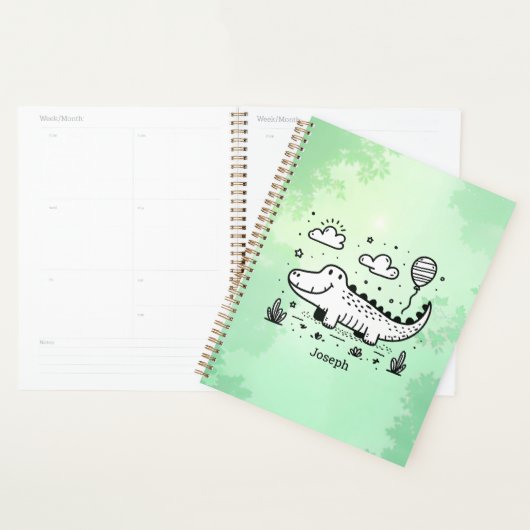 Happy Alligator met ballon - Schattigee Nursery Ar Planner (Display)
