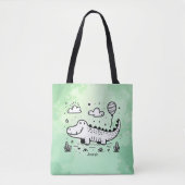 Happy Alligator met ballon - Schattigee Nursery Ar Tote Bag (Voorkant)