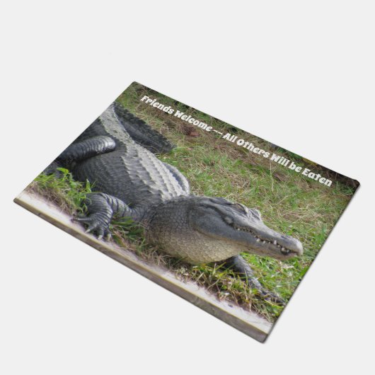 Happy Alligator - Persoonlijke deurmat (Schuin)