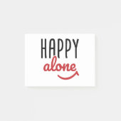 Happy Alone Singles Awareness Anti-Valentijns Post-it® Notes (Voorkant)