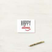 Happy Alone Singles Awareness Anti-Valentijns Post-it® Notes (Op bureau)