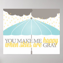 Happy als Skies grijs afdrukken zijn