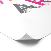 Happy als Skies grijs afdrukken zijn Poster (Hoek)