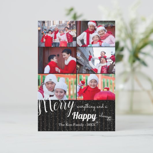 Happy Always Collage - 3x5 Photo Holiday-kaart Kaart (Staand voorkant)