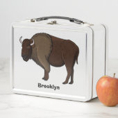 Happy American bison buffalo illustratie (In situ)