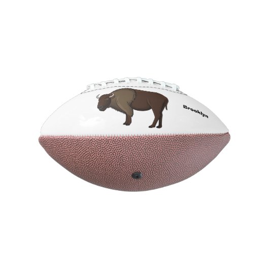 Happy American bison buffalo illustratie American Football (Gedraaid 270)