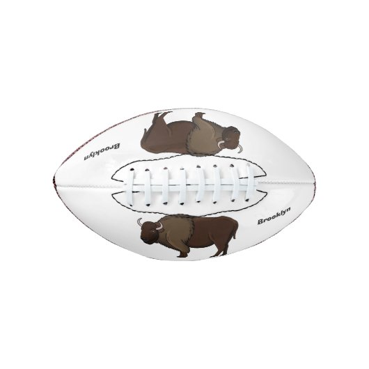 Happy American bison buffalo illustratie American Football (Voorkant)