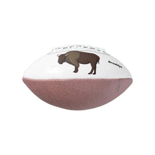 Happy American bison buffalo illustratie American Football (Gedraaid 90)