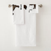 Happy American bison buffalo illustratie Bad Handdoek (Insitu)