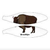 Happy American bison buffalo illustratie Basketbal (Panelen)