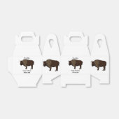 Happy American bison buffalo illustratie Bedankdoosjes (Uitgevouwen)