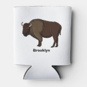 Happy American bison buffalo illustratie Blikjeskoeler (Voorkant)