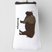 Happy American bison buffalo illustratie Golfheadcover (Draai 90)