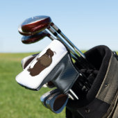 Happy American bison buffalo illustratie Golfheadcover (Insitu)