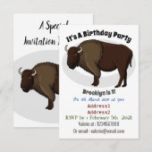 Happy American bison buffalo illustratie Kaart (Voorkant / Achterkant)
