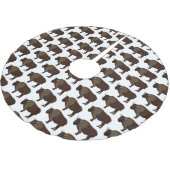 Happy American bison buffalo illustratie Kerstboom Rok (Gekanteld)