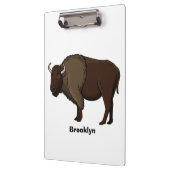 Happy American bison buffalo illustratie Klembord (Links)