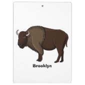Happy American bison buffalo illustratie Klembord (Achterkant)