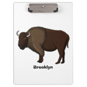 Happy American bison buffalo illustratie Klembord (Voorkant)