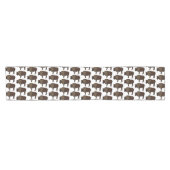 Happy American bison buffalo illustratie Korte Tafelloper (Horizontaal)