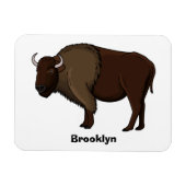 Happy American bison buffalo illustratie Magneet (Horizontaal)