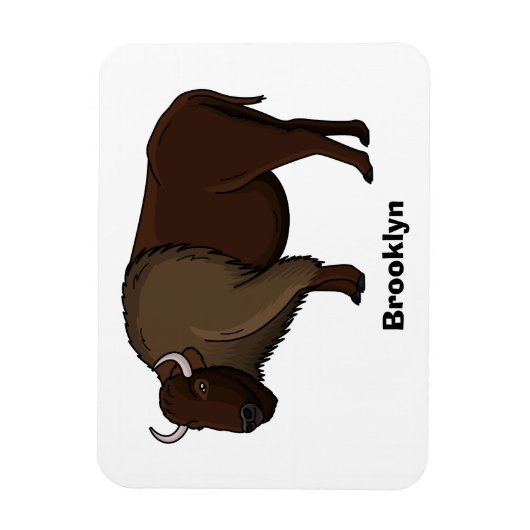 Happy American bison buffalo illustratie Magneet (Verticaal)