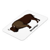 Happy American bison buffalo illustratie Magneet (Linkerzijde)