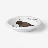 Happy American bison buffalo illustratie Papieren Kommen (Gebogen)