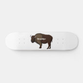 Happy American bison buffalo illustratie Persoonlijk Skateboard (Horizontaal)