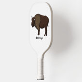 Happy American bison buffalo illustratie Pickleball Paddle (Links)