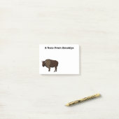 Happy American bison buffalo illustratie Post-it® Notes (Op bureau)