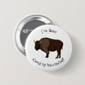 Happy American bison buffalo illustratie Ronde Button 5,7 Cm (Voorkant /achterkant)