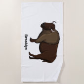 Happy American bison buffalo illustratie Strandlaken (Voorkant)