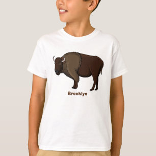 Happy American bison buffalo illustratie T-shirt