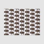 Happy American bison buffalo illustratie Tissuepapier (Voorkant)