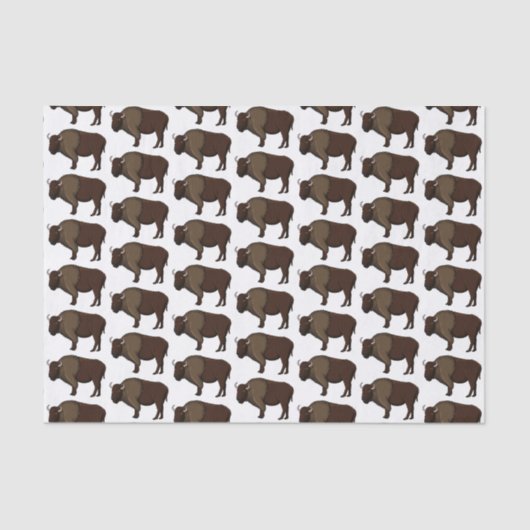 Happy American bison buffalo illustratie Tissuepapier (Voorkant)