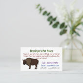 Happy American bison buffalo illustratie Visitekaartje (Staand voorkant)