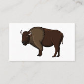 Happy American bison buffalo illustratie Visitekaartje (Achterkant)