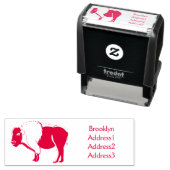 Happy American bison buffalo illustratie Zelfinktende Stempel (In situ)