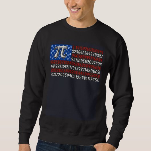 Happy American flag Pi day Mathematics Pi School T Trui (Voorkant)