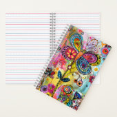 *~* Happy AN1  Floral Fantasy Whimsical  Butterfly Notitieboek (Binnen)