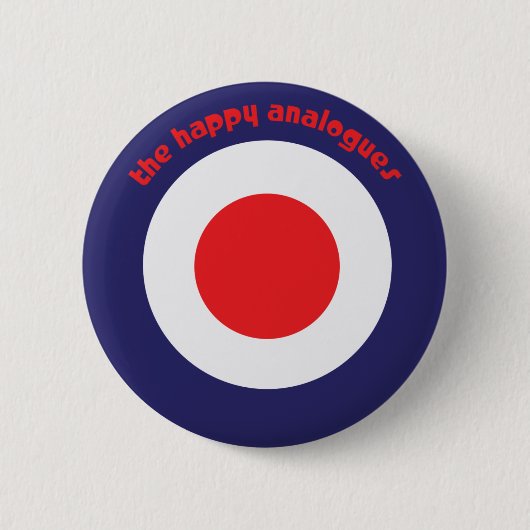 Happy Analos Bullseye Button (Voorkant)