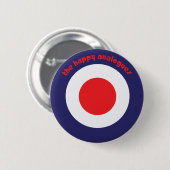 Happy Analos Bullseye Button (Voorkant /achterkant)