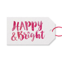 Happy and Bright Holiday Gift Labels