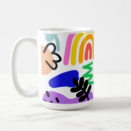 Happy and colorful abstract designs koffiemok (Links)